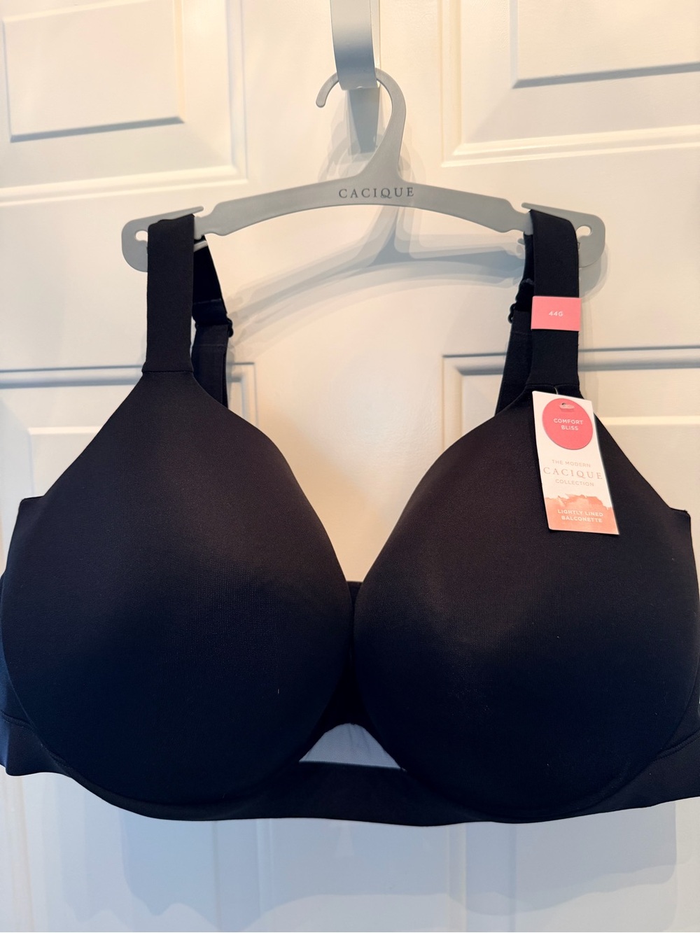 Cacique Black Smooth T-Shirt Bra Comfort Bliss